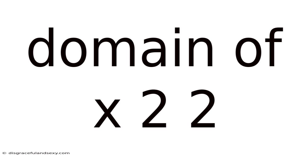 Domain Of X 2 2