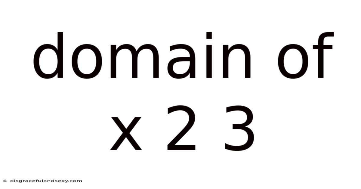 Domain Of X 2 3