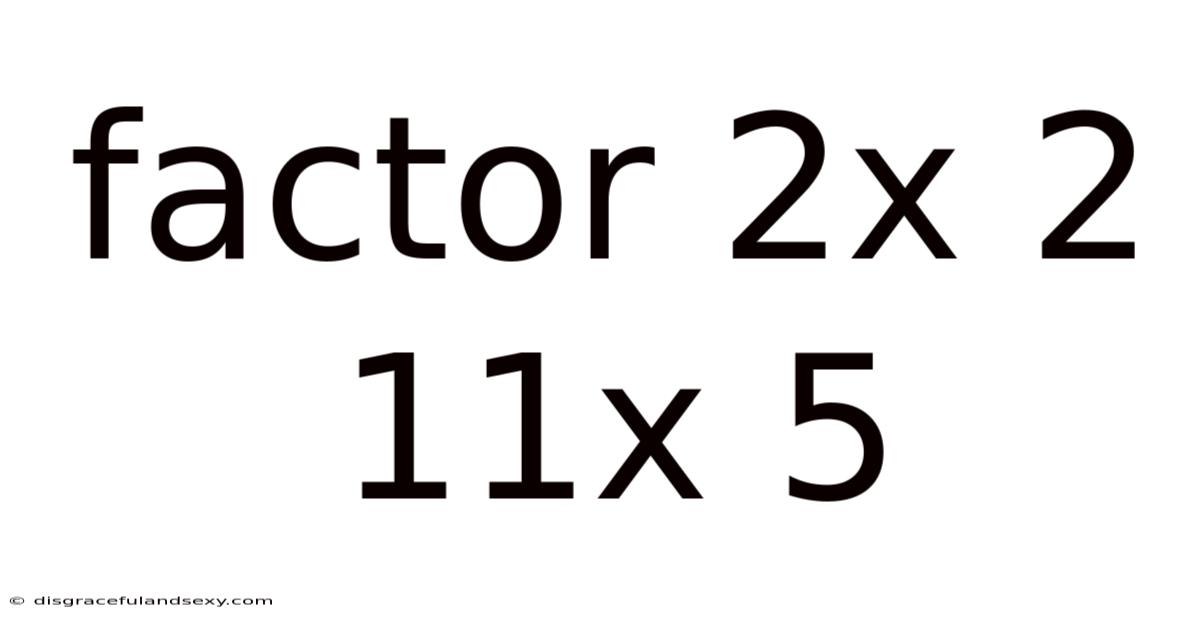 Factor 2x 2 11x 5
