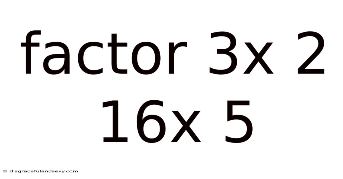 Factor 3x 2 16x 5