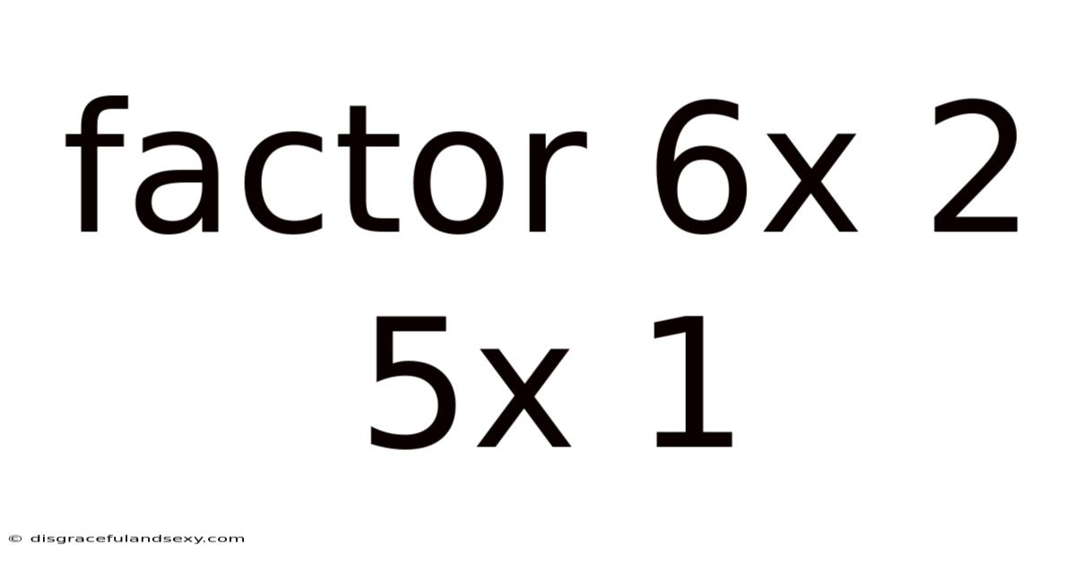Factor 6x 2 5x 1