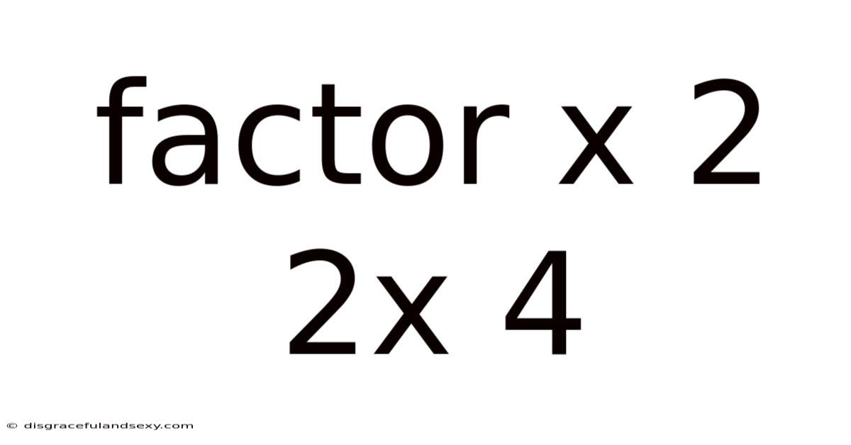 Factor X 2 2x 4
