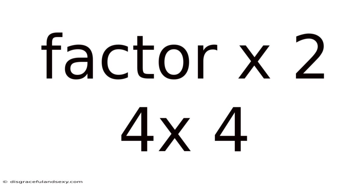 Factor X 2 4x 4