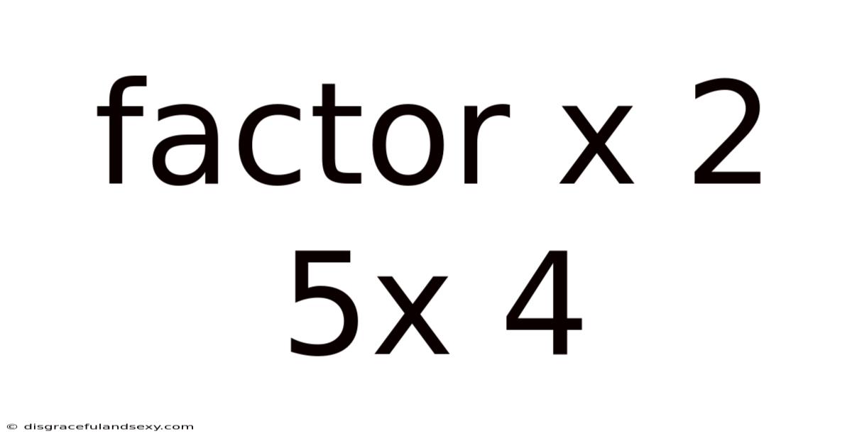 Factor X 2 5x 4