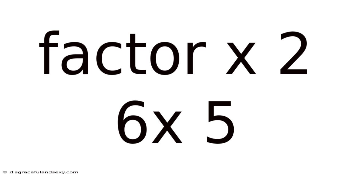 Factor X 2 6x 5