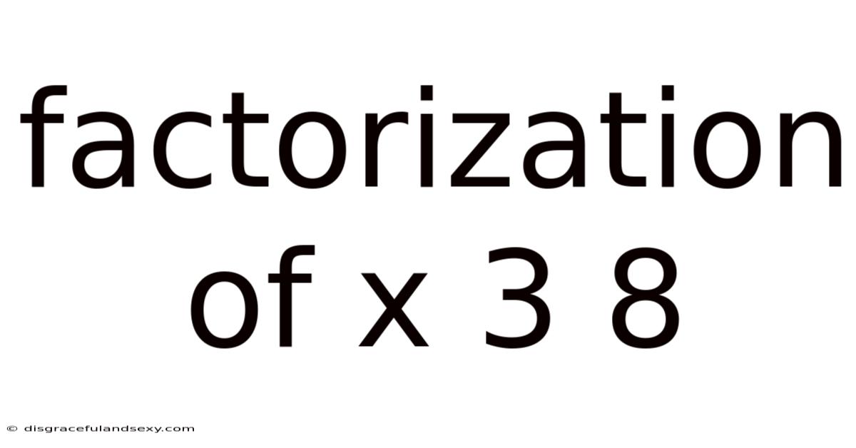Factorization Of X 3 8