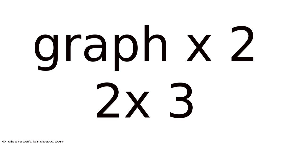Graph X 2 2x 3