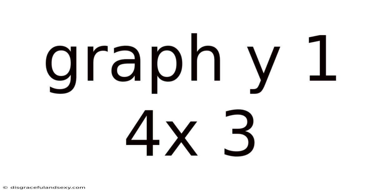 Graph Y 1 4x 3