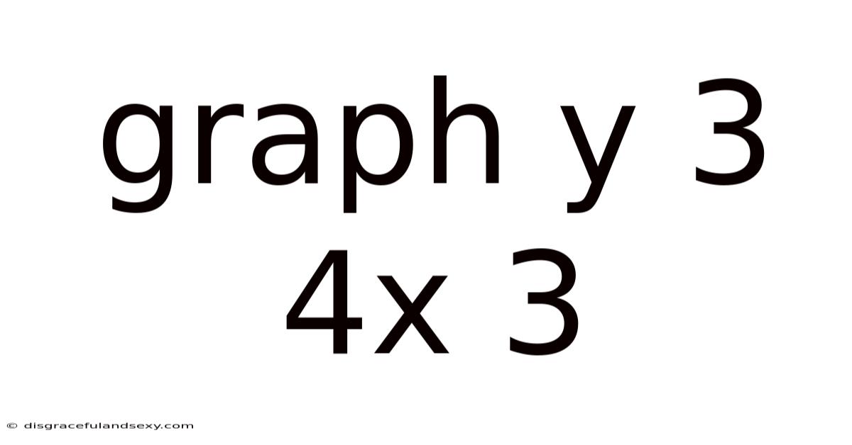 Graph Y 3 4x 3