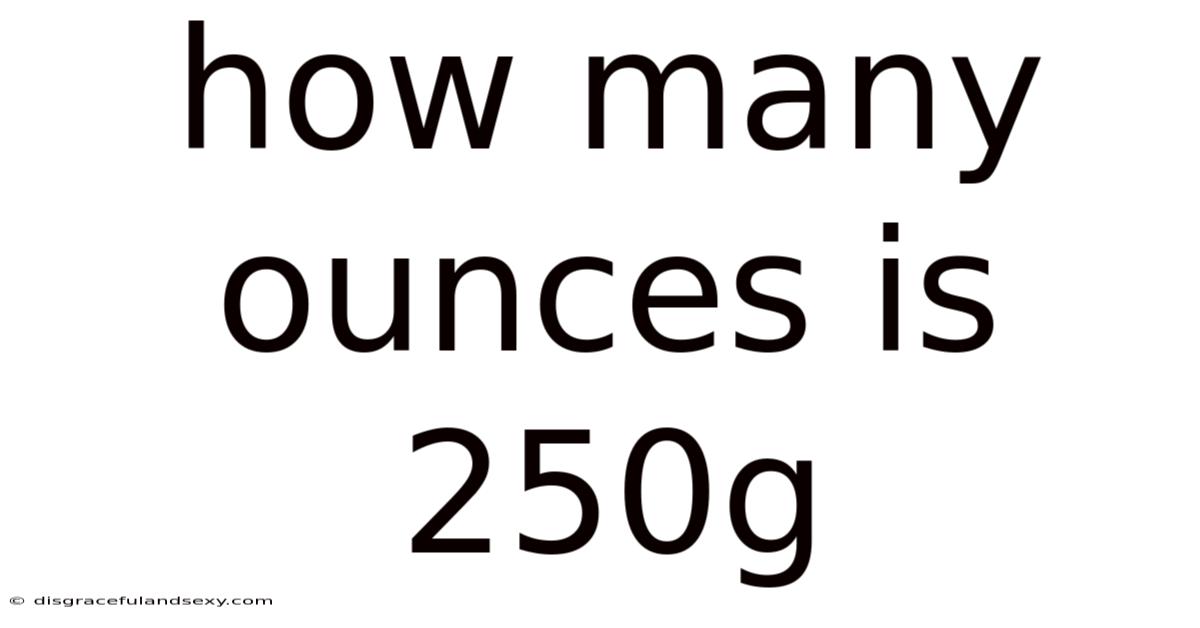 How Many Ounces Is 250g
