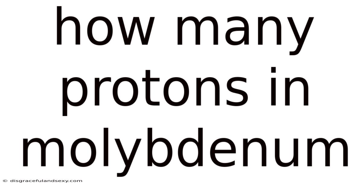 How Many Protons In Molybdenum