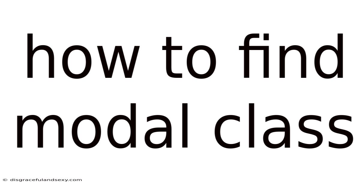 How To Find Modal Class