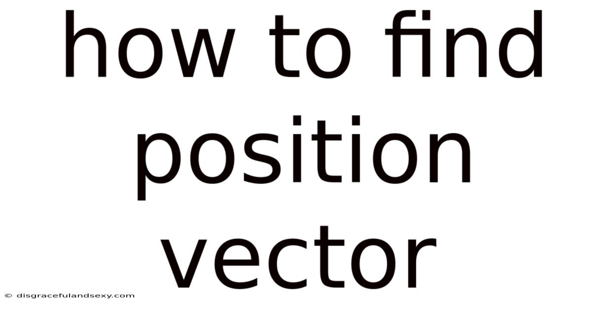 How To Find Position Vector