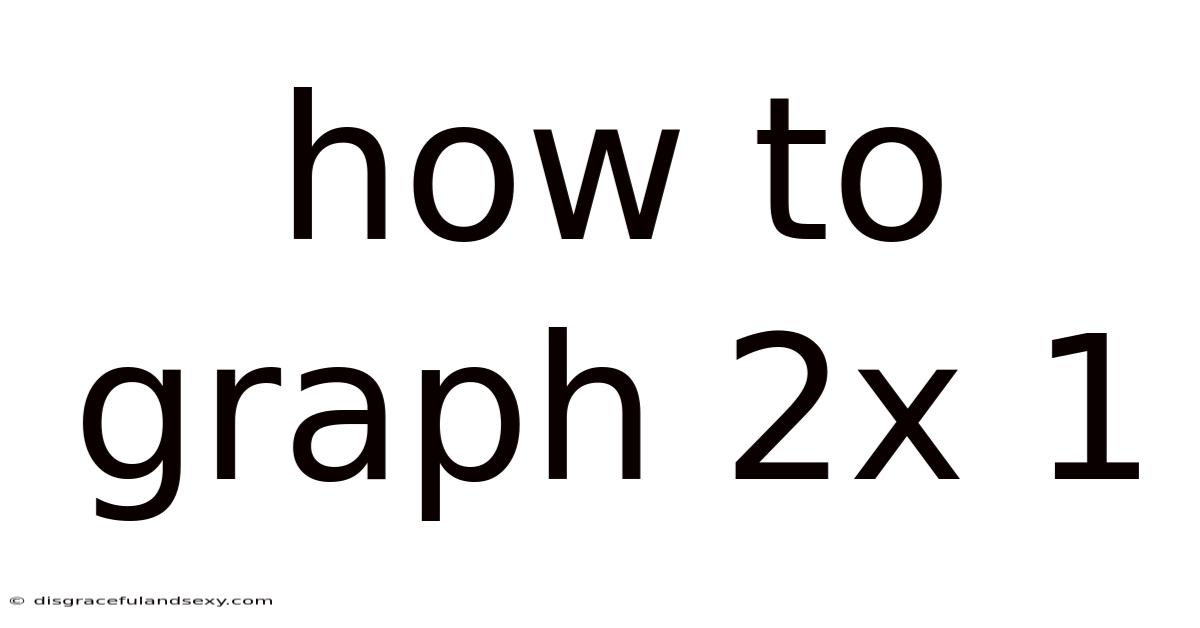 How To Graph 2x 1