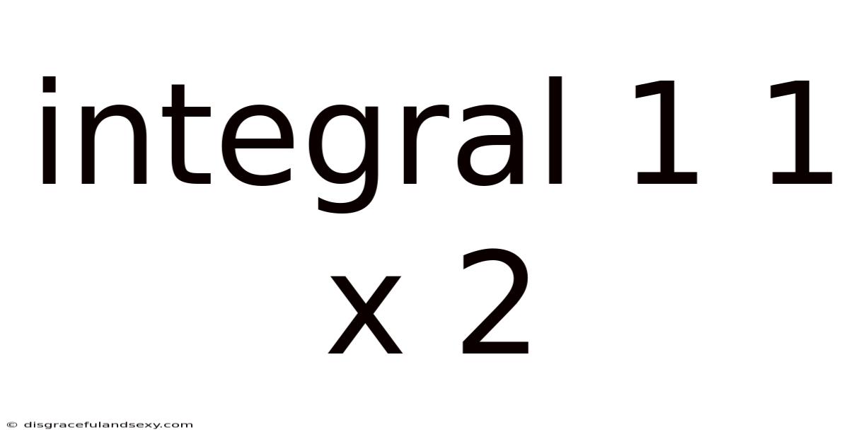 Integral 1 1 X 2