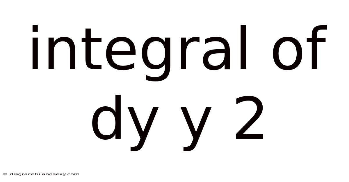 Integral Of Dy Y 2