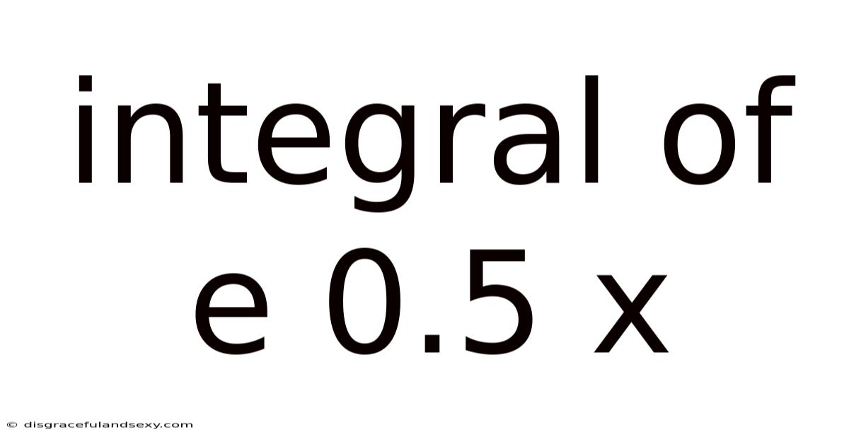 Integral Of E 0.5 X