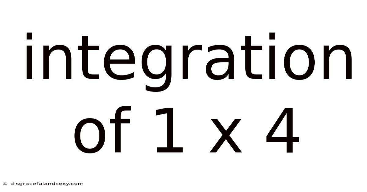 Integration Of 1 X 4