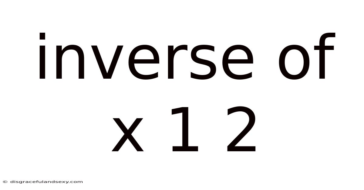 Inverse Of X 1 2