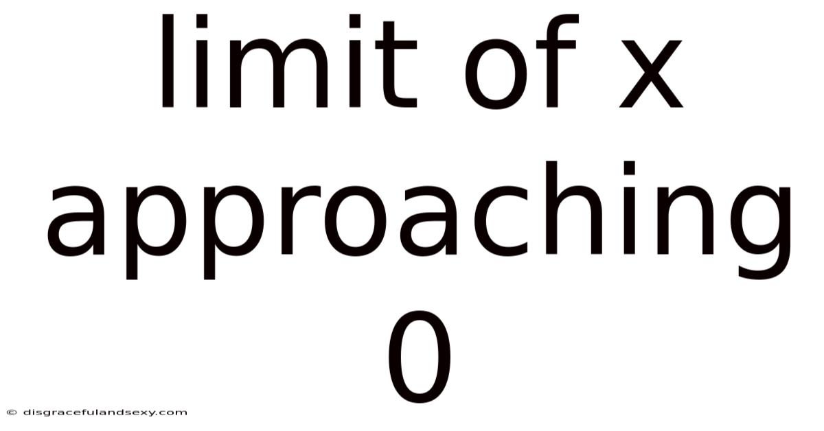 Limit Of X Approaching 0