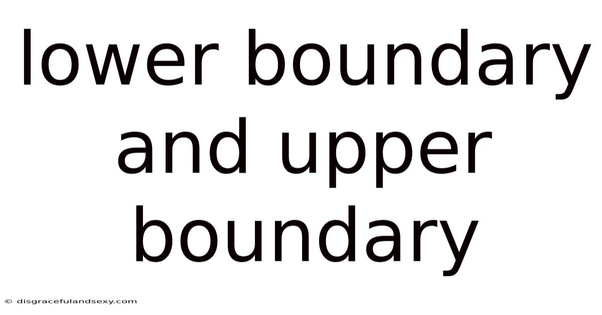 Lower Boundary And Upper Boundary