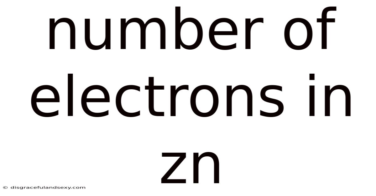 Number Of Electrons In Zn