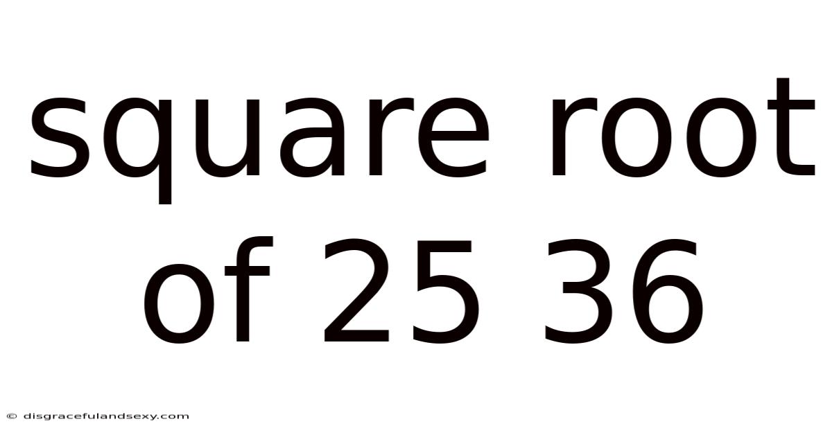 Square Root Of 25 36