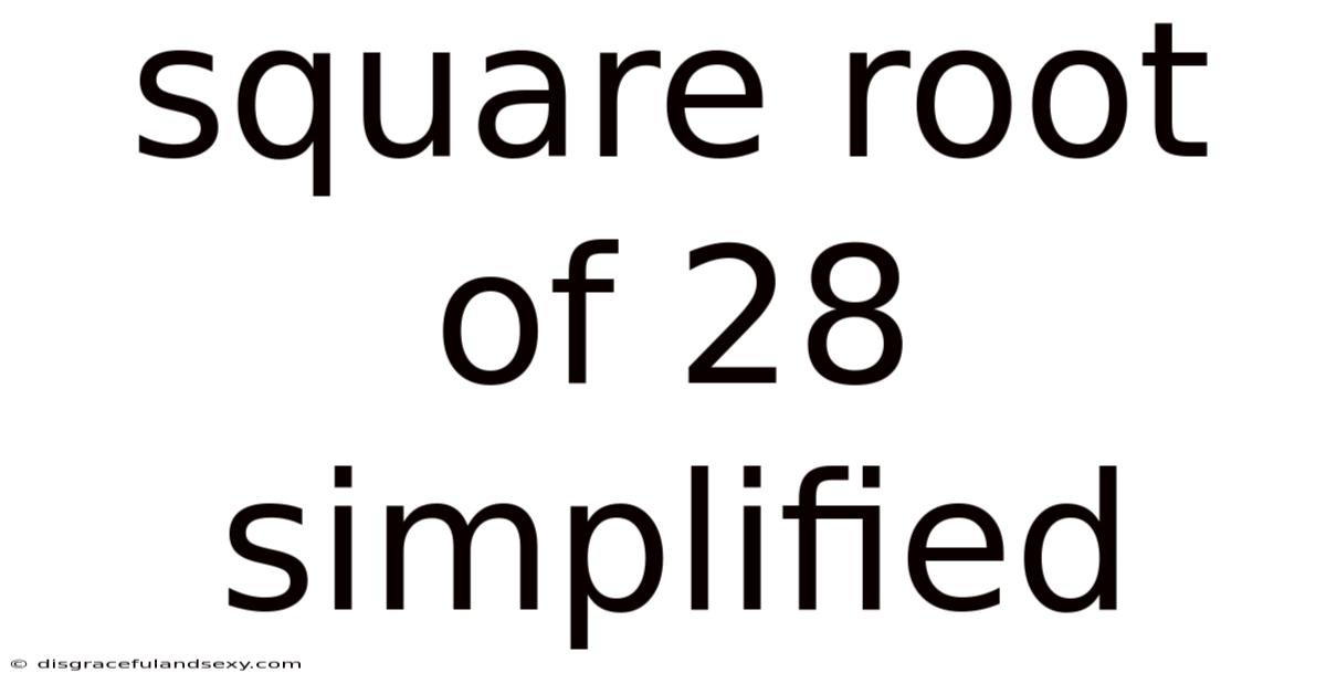 Square Root Of 28 Simplified