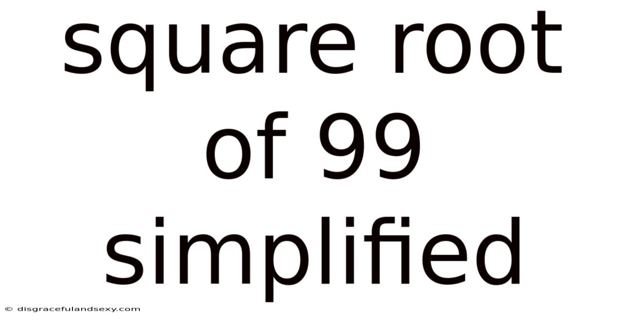 Square Root Of 99 Simplified