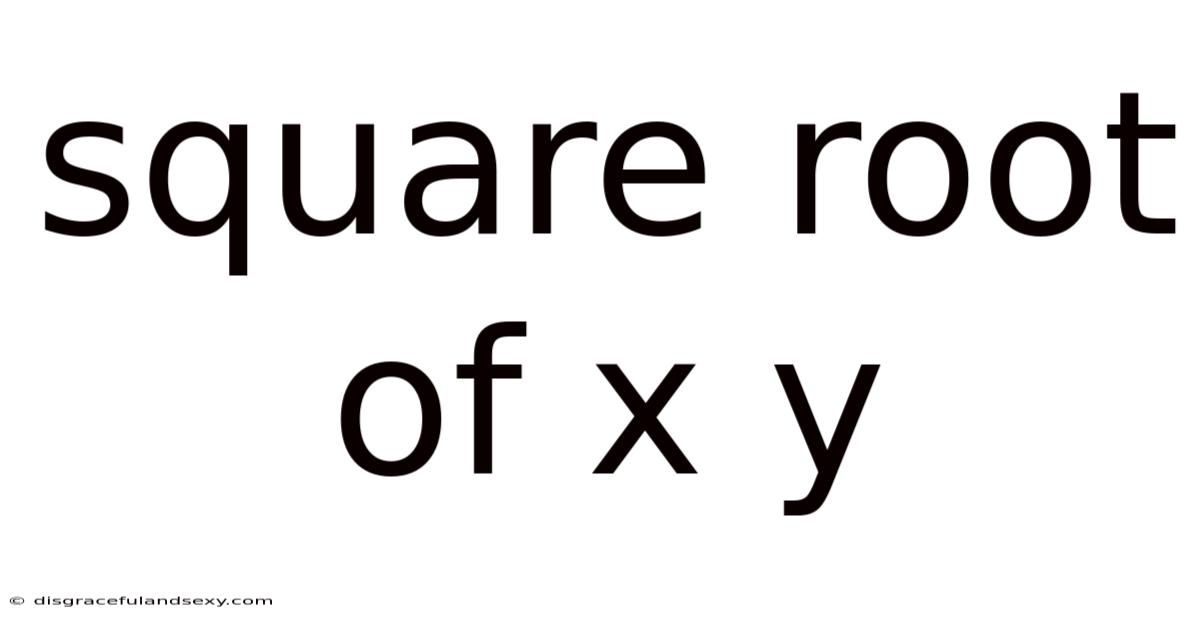 Square Root Of X Y