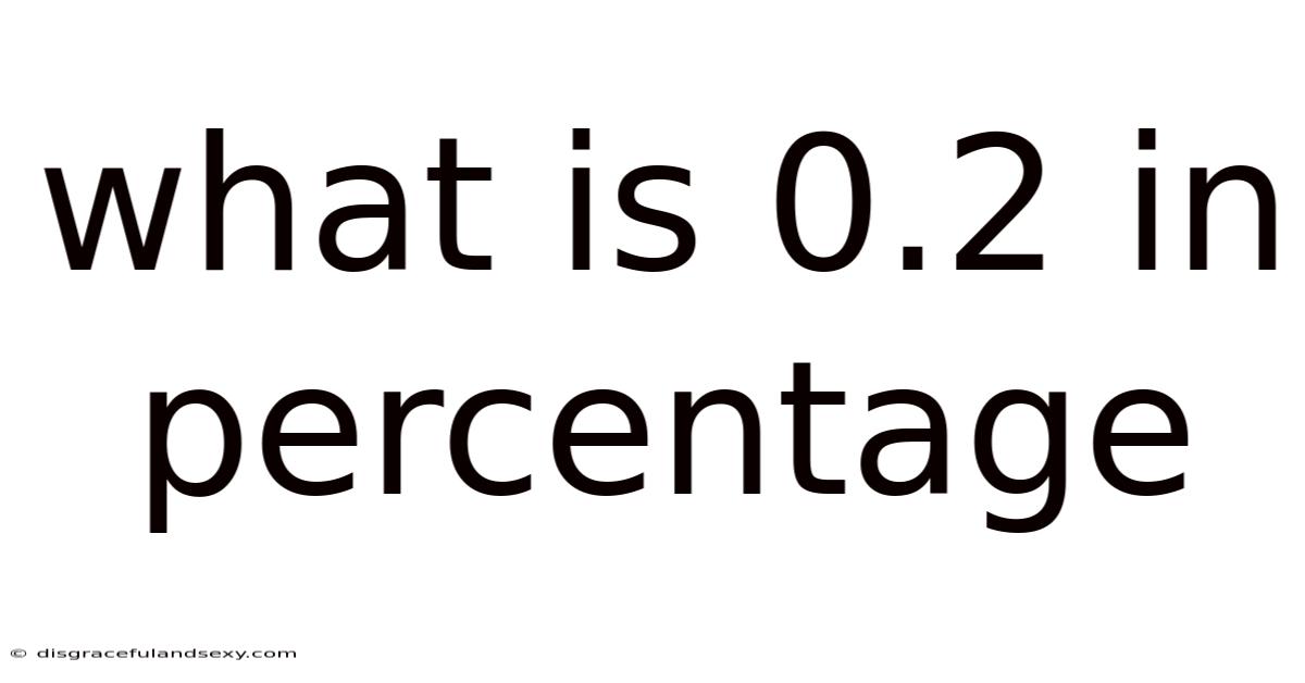 What Is 0.2 In Percentage