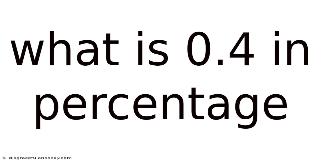 What Is 0.4 In Percentage
