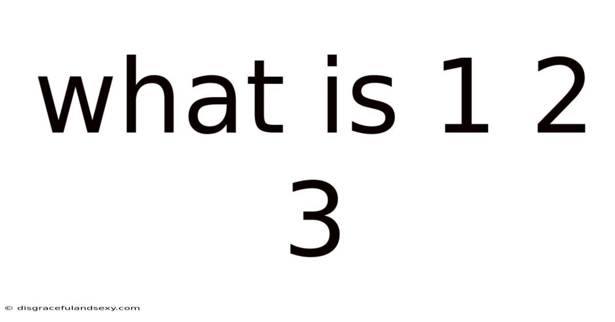 What Is 1 2 3