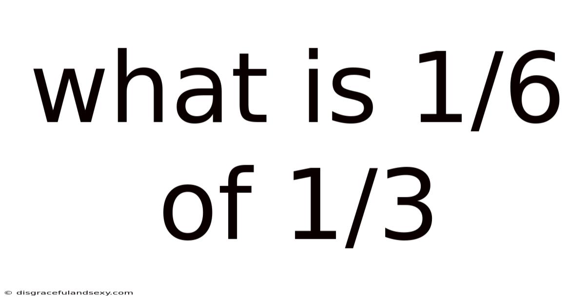 What Is 1/6 Of 1/3
