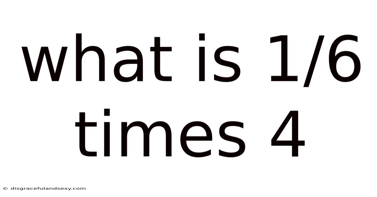 What Is 1/6 Times 4
