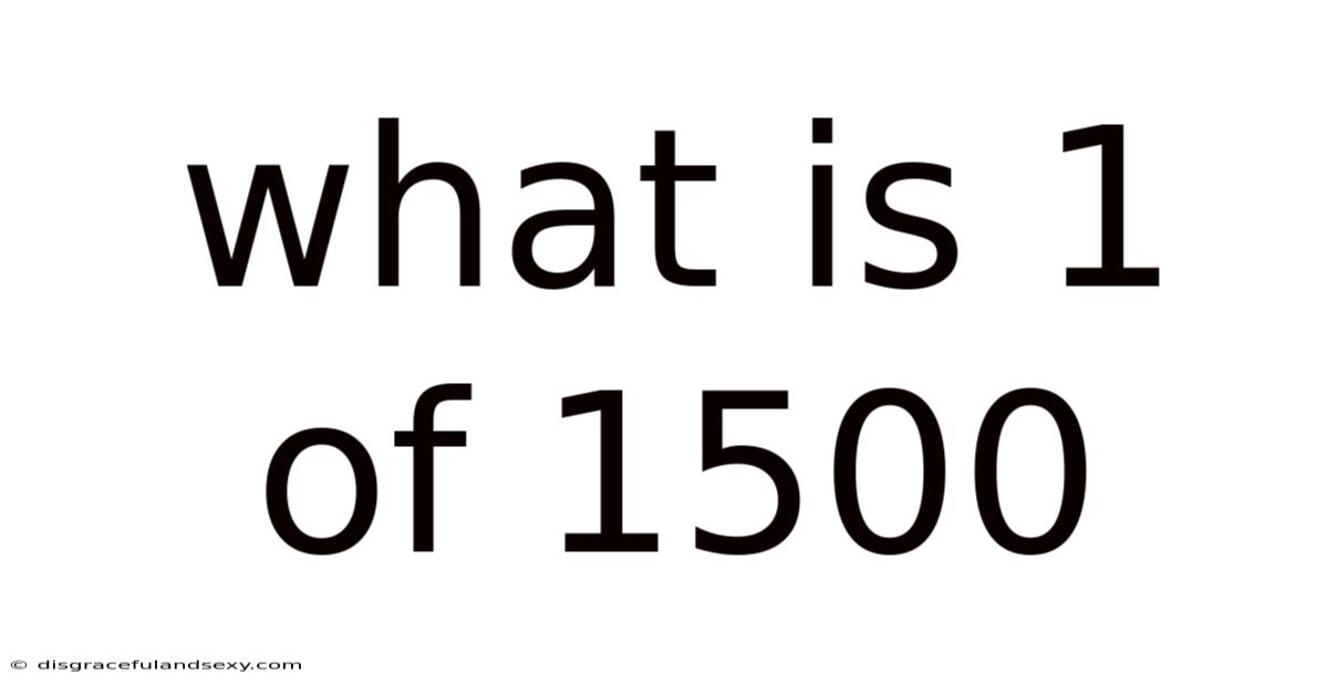 What Is 1 Of 1500