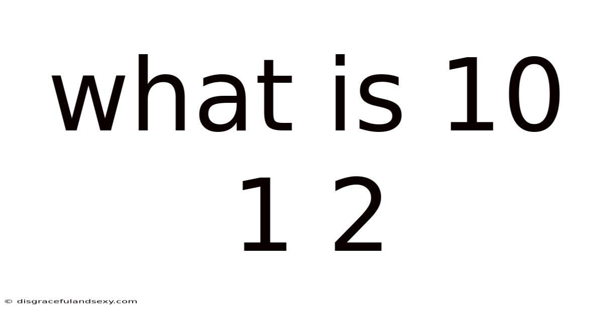 What Is 10 1 2
