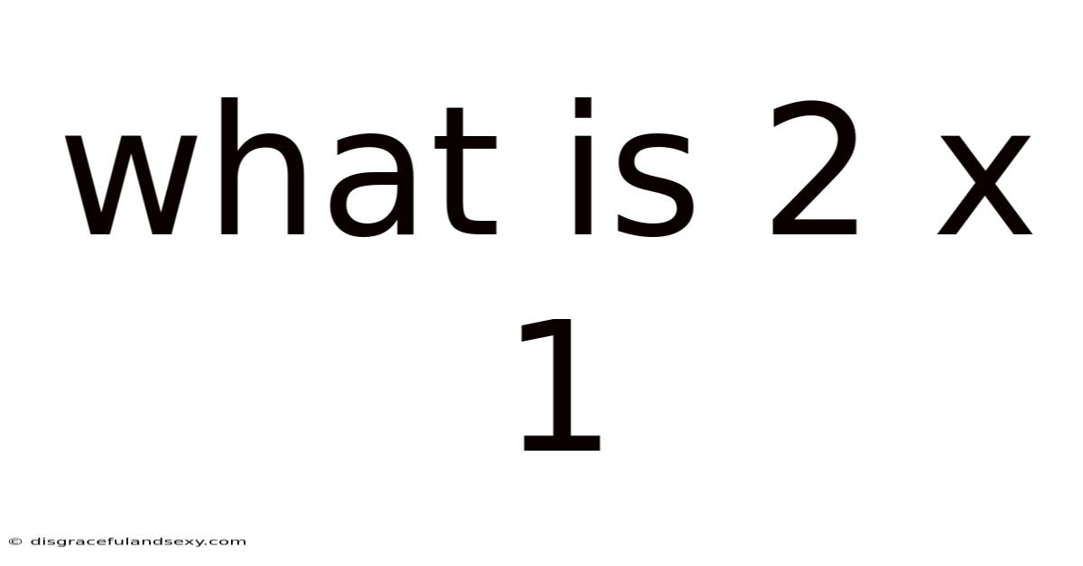 What Is 2 X 1