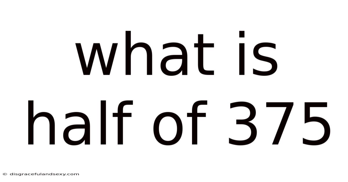 What Is Half Of 375