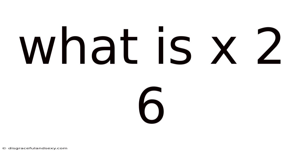 What Is X 2 6