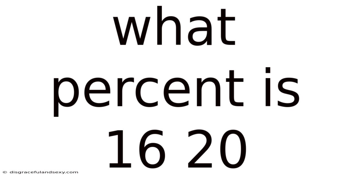 What Percent Is 16 20