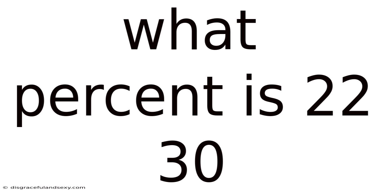 What Percent Is 22 30