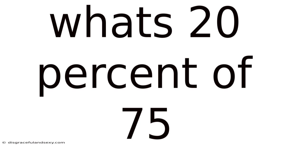 Whats 20 Percent Of 75
