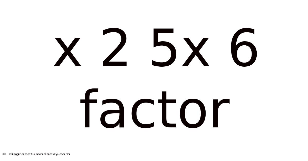 X 2 5x 6 Factor
