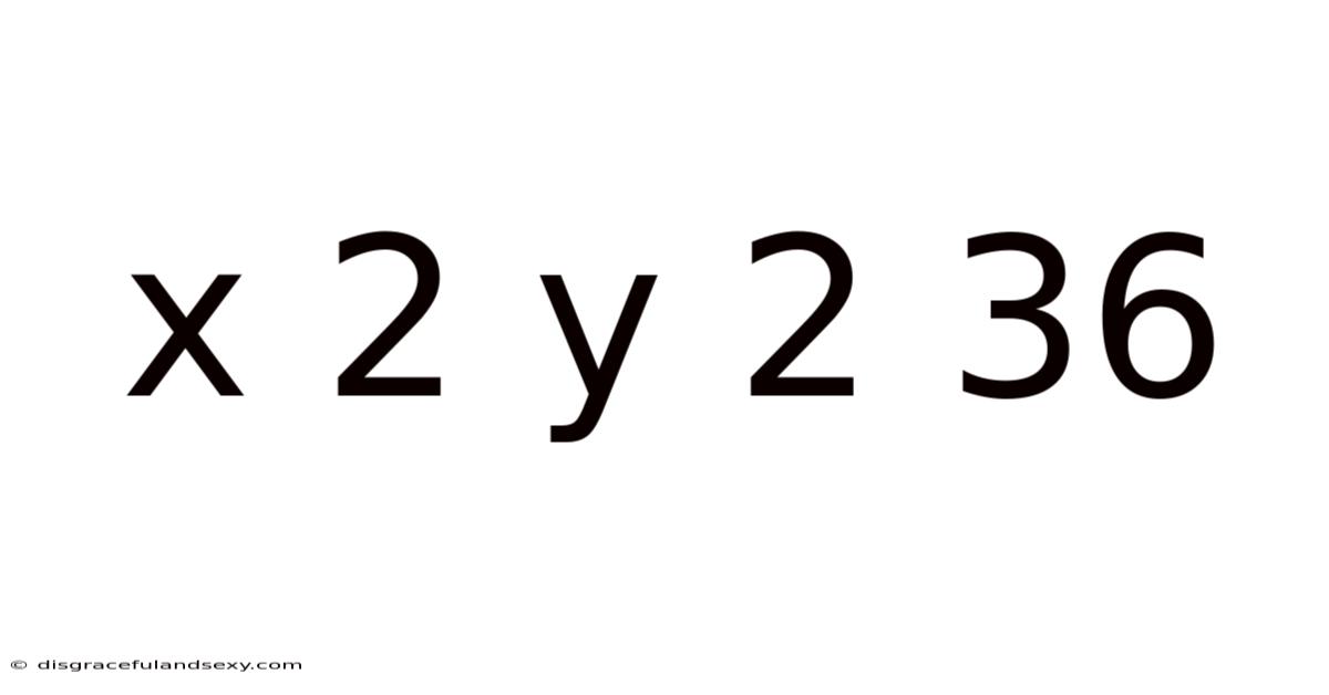 X 2 Y 2 36