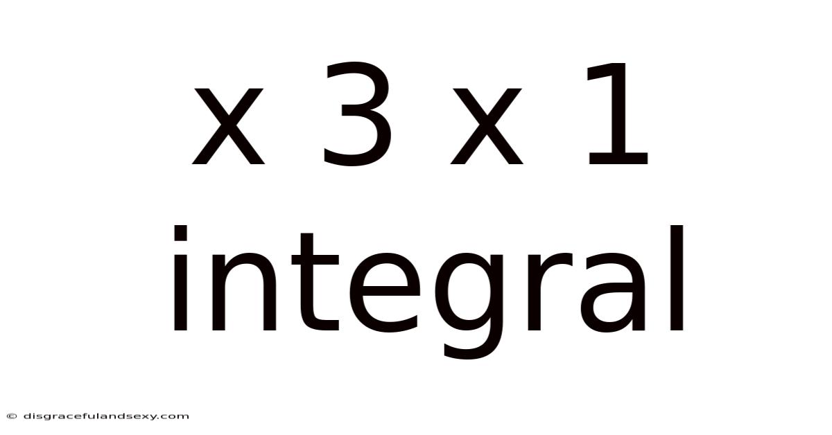 X 3 X 1 Integral