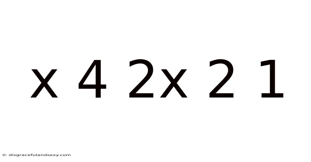 X 4 2x 2 1