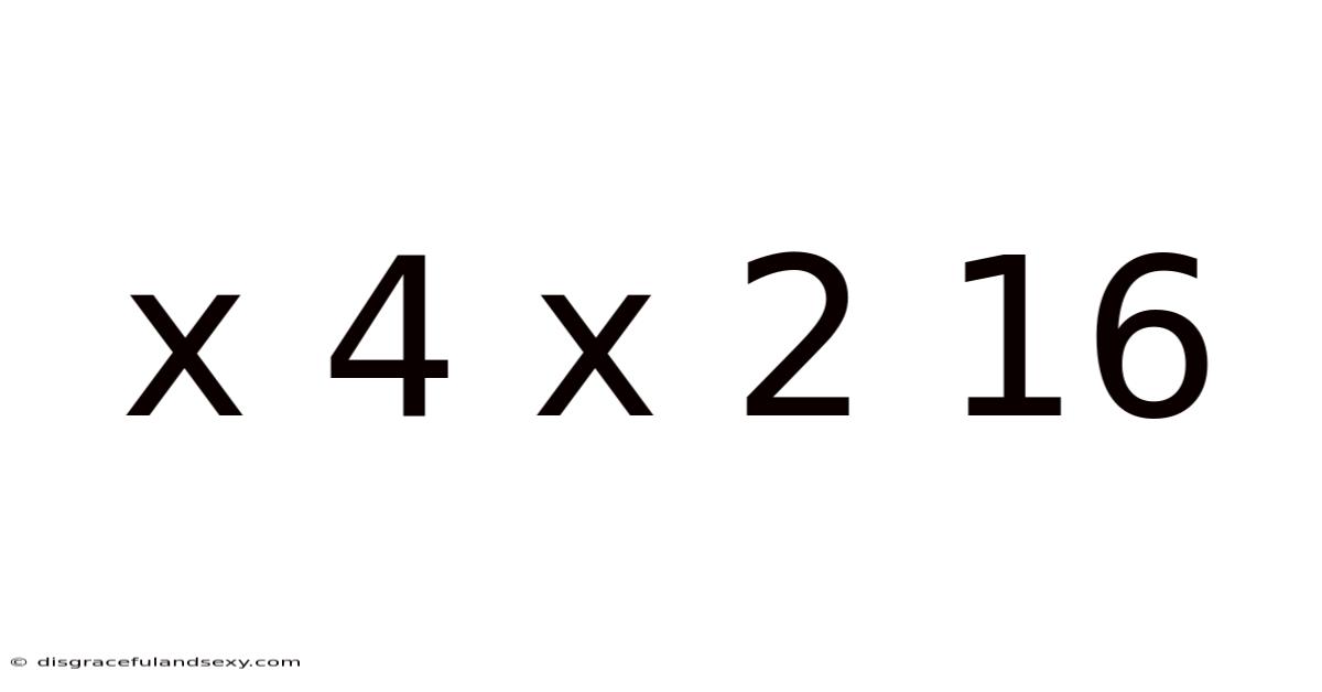 X 4 X 2 16