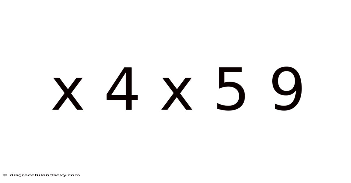X 4 X 5 9