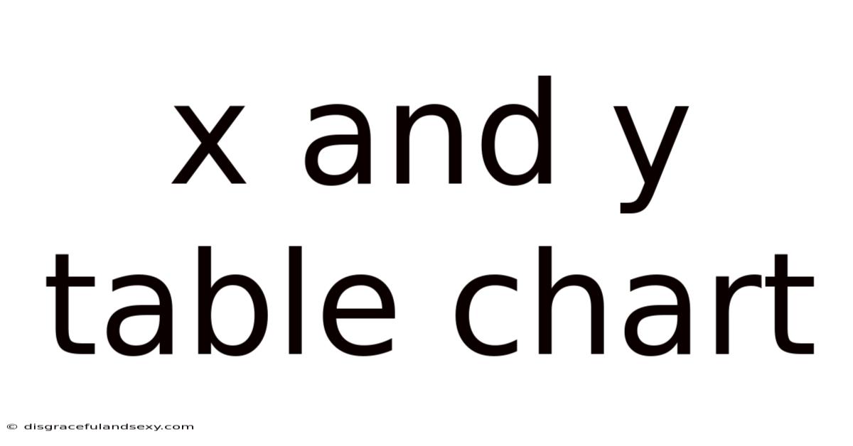 X And Y Table Chart